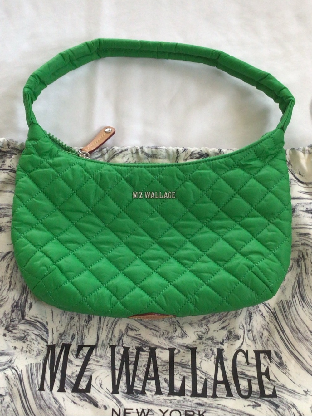 MZ Wallace Bright Green Quilted Shoulder Bag